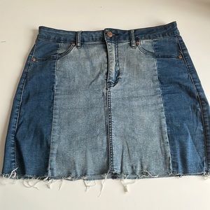 Denim mini skirt